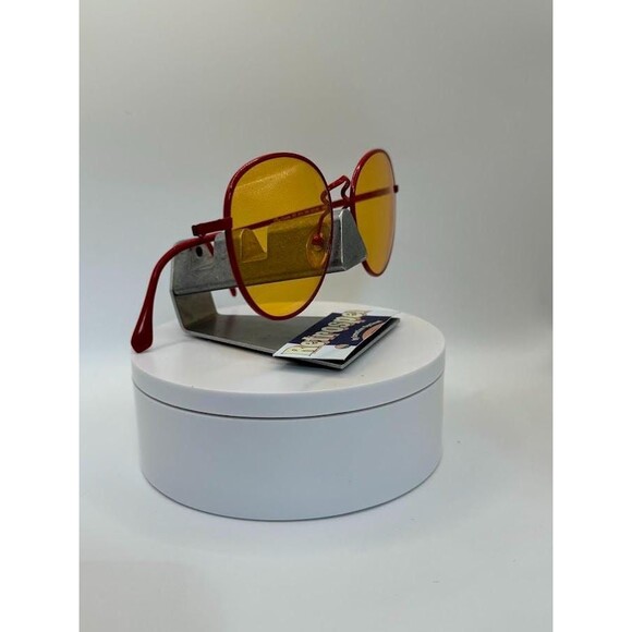 True Vintage Oversize Sunglasses Round Red Style Orange Lens Oleg Cassini #544 main image 7